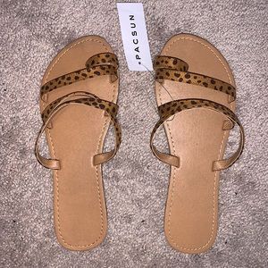 PACSUN LEOPARD PRINT SANDALS
